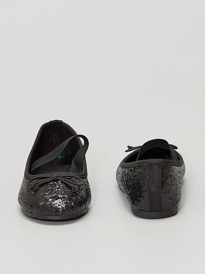 Ballerines En Sequins Noir Kiabi