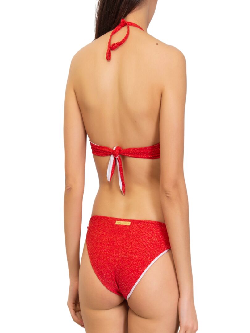 Bas De Bikini Paillet Lacets Shine Rouge Kiabi