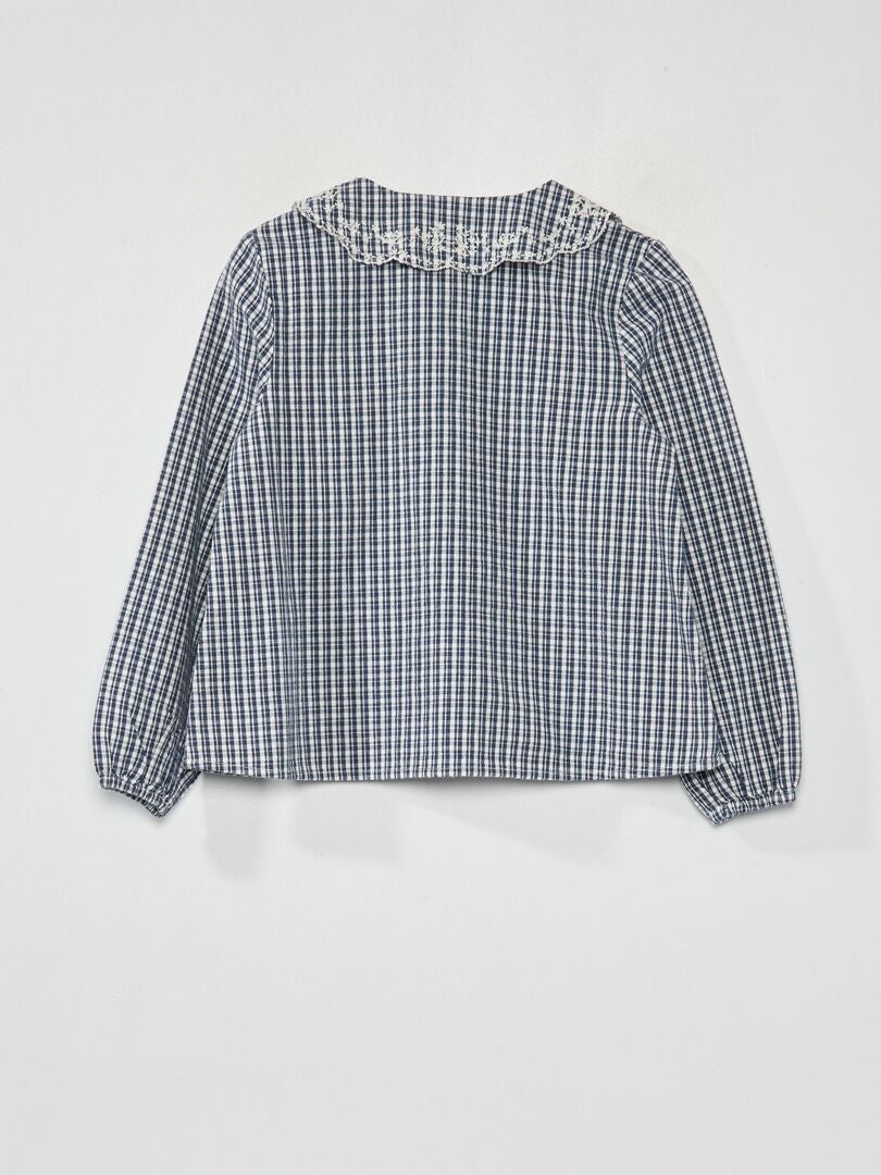 Blouse Carreaux Bleu Kiabi