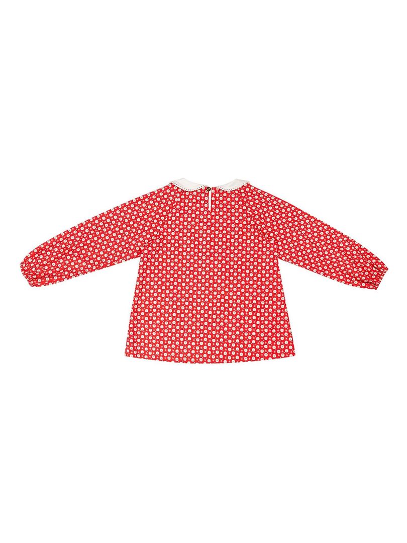 Blouse De No L Fille Rouge Blanc Col Claudine La Faute Voltaire