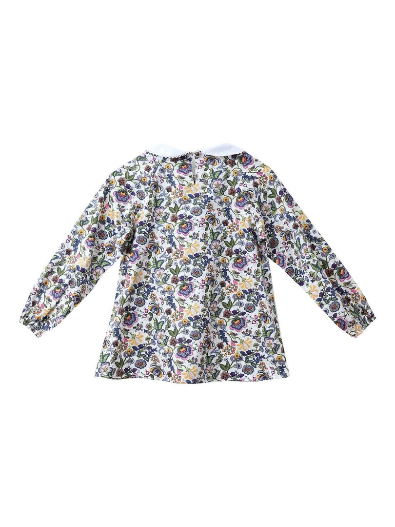 Blouse Fleurie Liberty Multicole Pour Fille Col Claudine La Faute