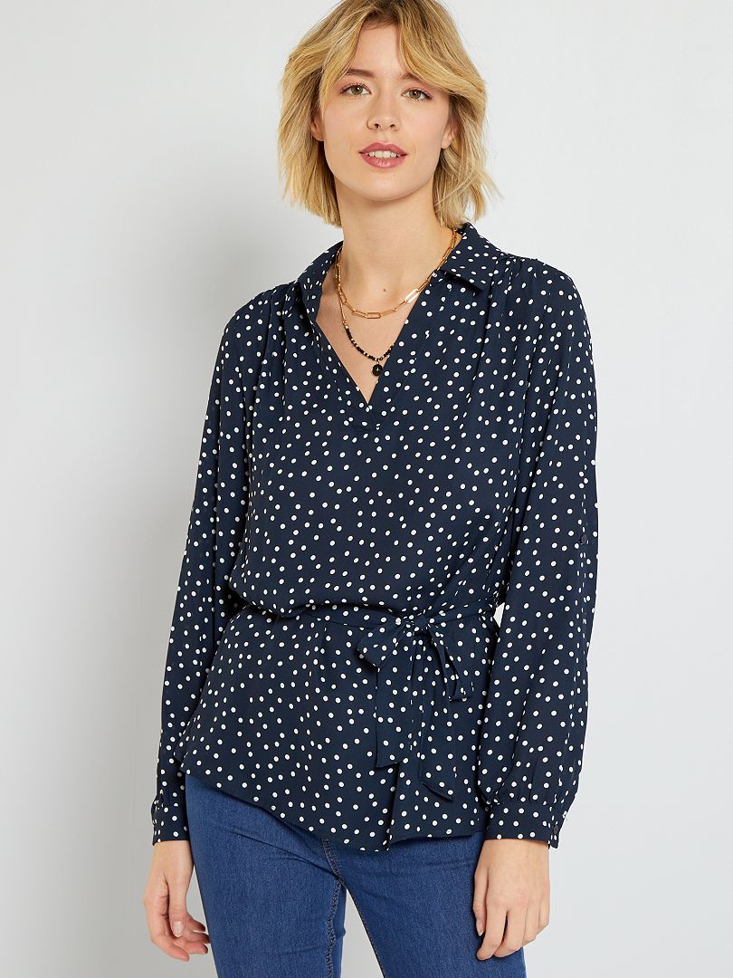 Blouse Fluide Bleu Marine Kiabi 15 00