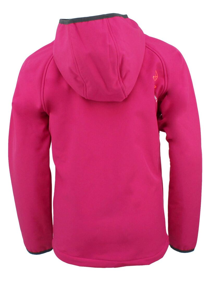 Blouson Softshell Fille GANSO PEAK MOUNTAIN Rose Fushia Kiabi