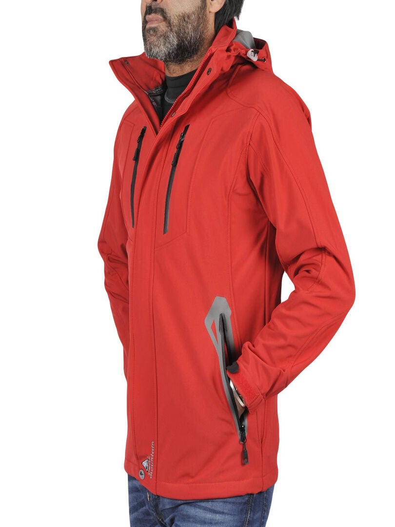 Blouson Softshell Homme CILO PEAK MOUNTAIN Rouge Kiabi 94 90