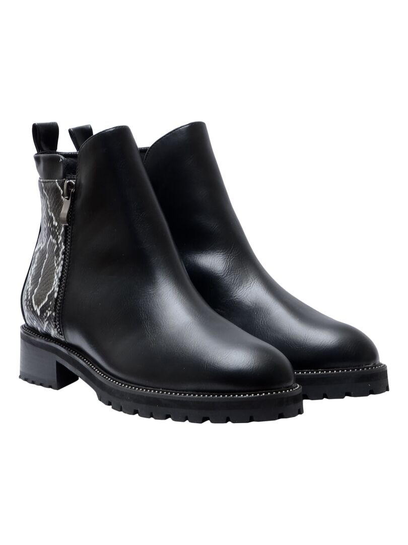 Bottines Bikers The Divine Factory Noir Kiabi