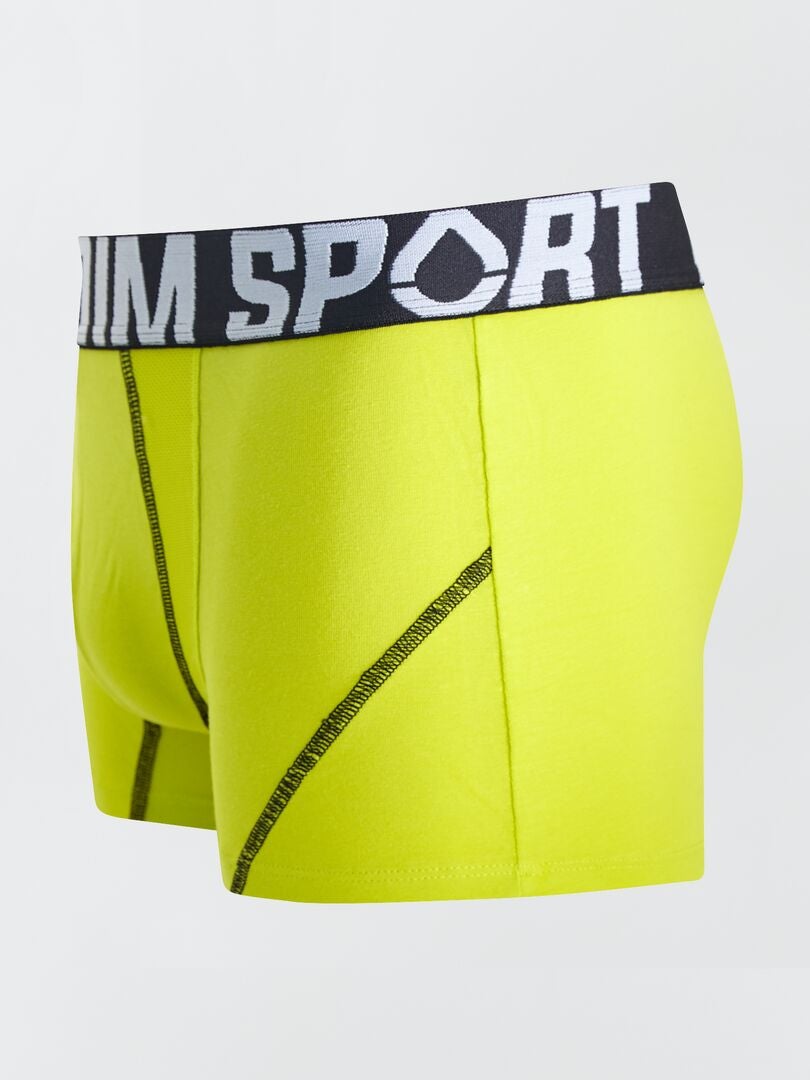 Boxer Dim Avec Maintien Renforc Lot De Noir Jaune Kiabi