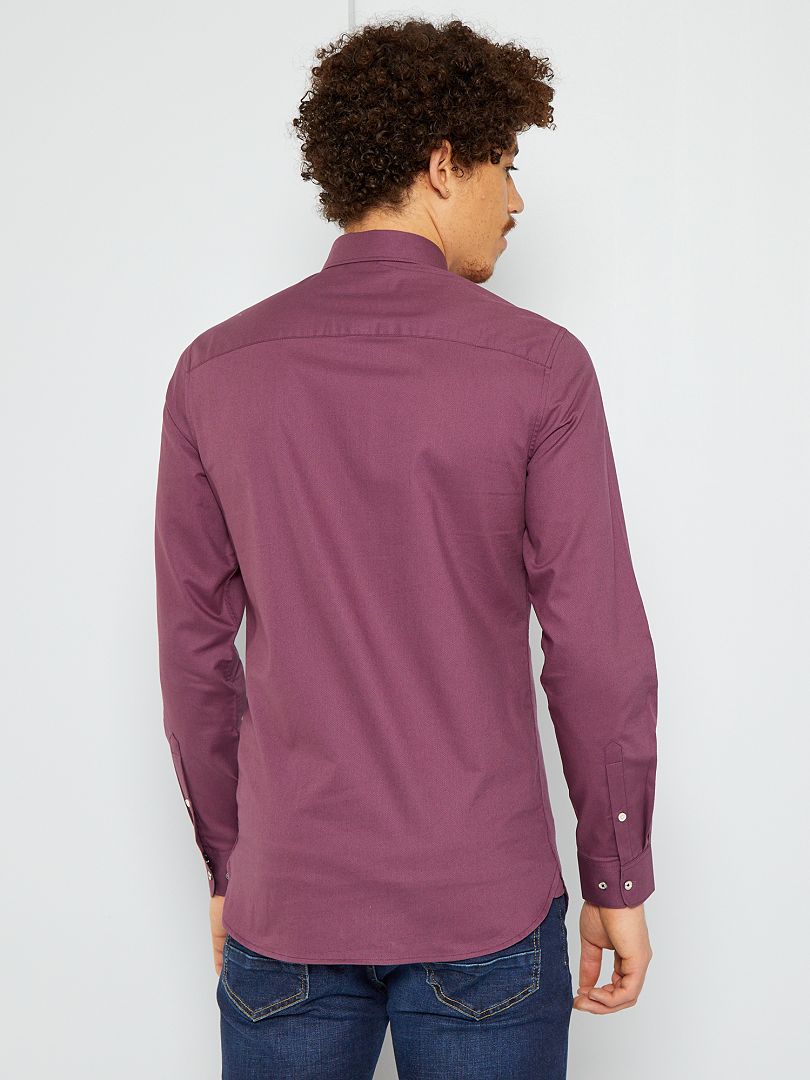 Chemise Coupe Slim Fit Prune Kiabi