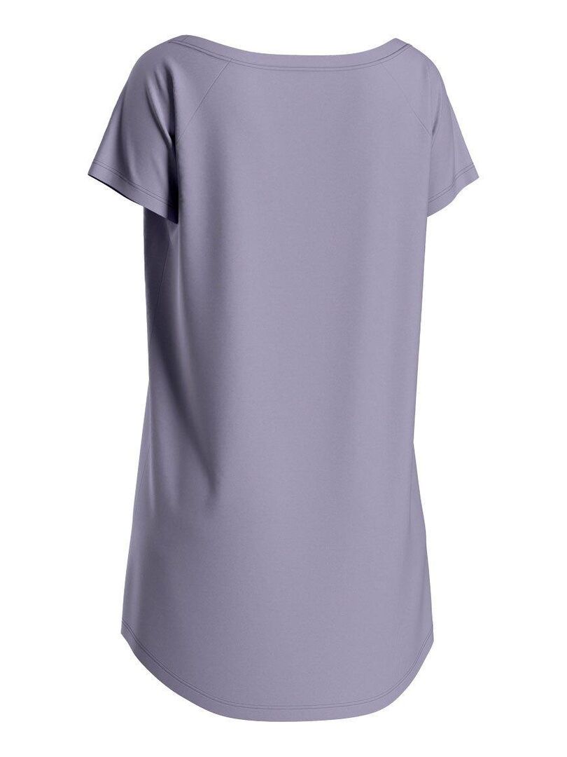 Chemise De Nuit Benita Manches Courtes Violet Kiabi