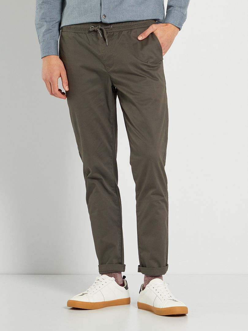 Chino Slim Coupe Jogger Kaki Kiabi 8 00