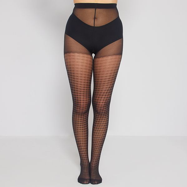 Collants Vichy Style De Dim D Lingerie Du S Au Xxl Noir Kiabi