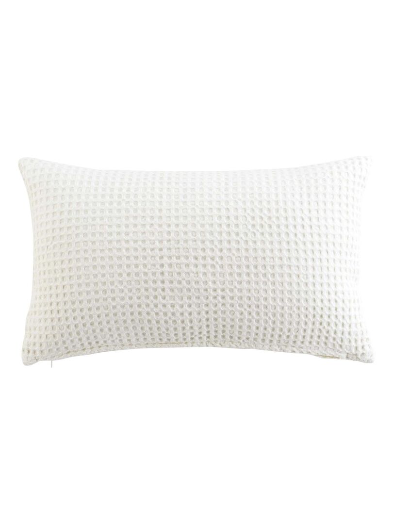 Coussin D Houssable En Nid D Abeille Blanc Kiabi