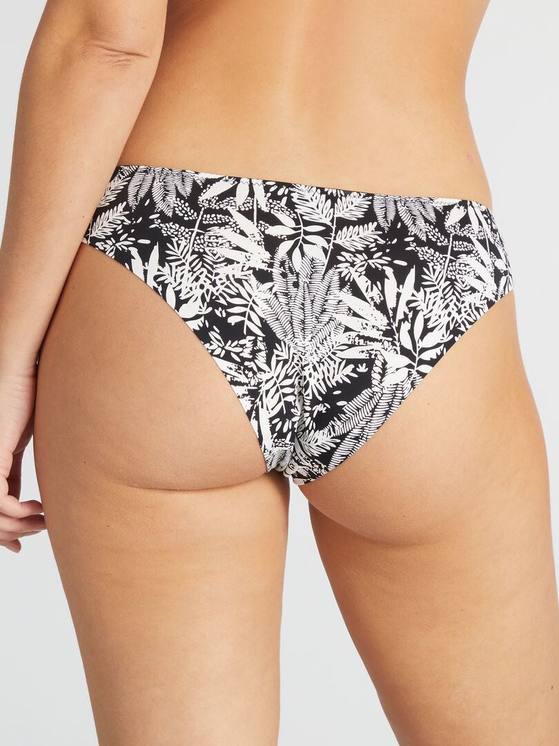 Culotte En Microfibre Avec Imprim Envie De Lingerie Noir Blanc