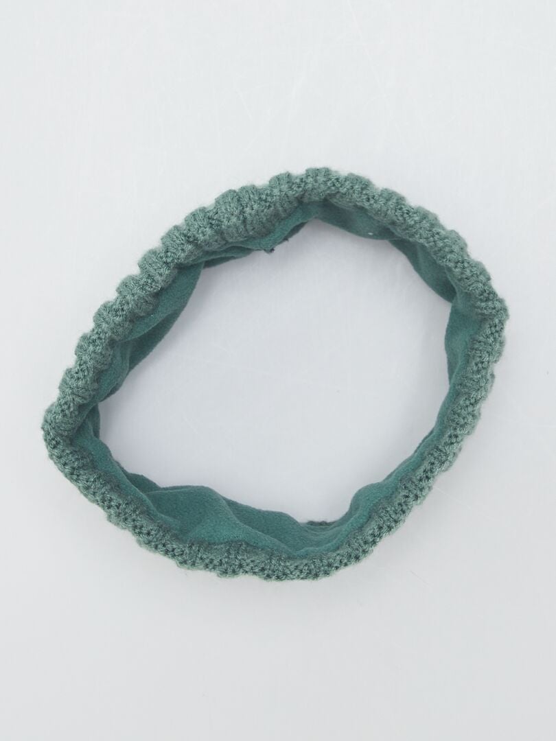 Ensemble Bonnet Snood Et Moufles Vert Foret Kiabi