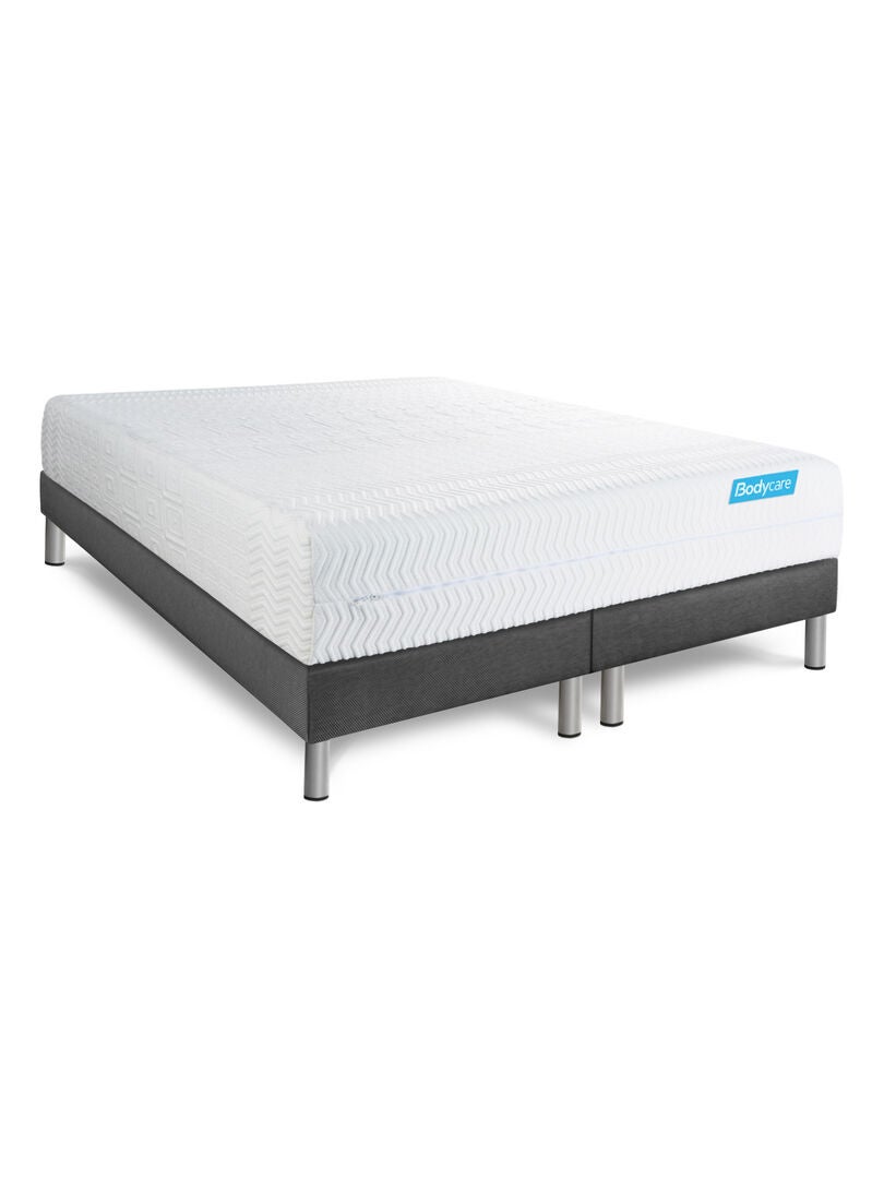 Ensemble Matelas Mémoire de forme et Sommier Tapissier multi lattes