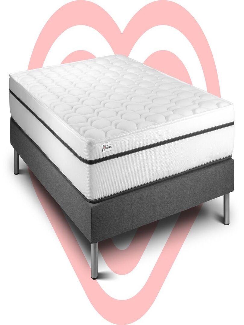 Ensemble Matelas Mousse polyuréthane à mémoire de forme et Sommier