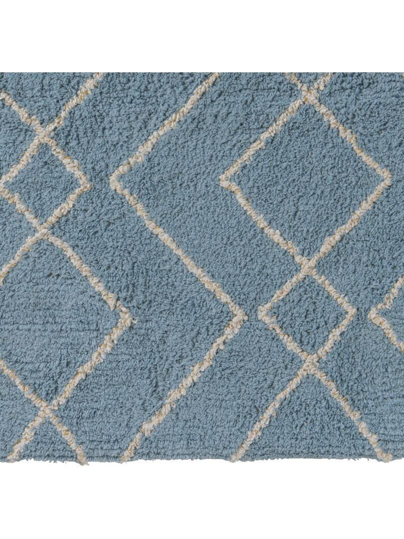 Guy Levasseur Tapis De Bain En Coton Fantaisie Bleu Bleu Kiabi