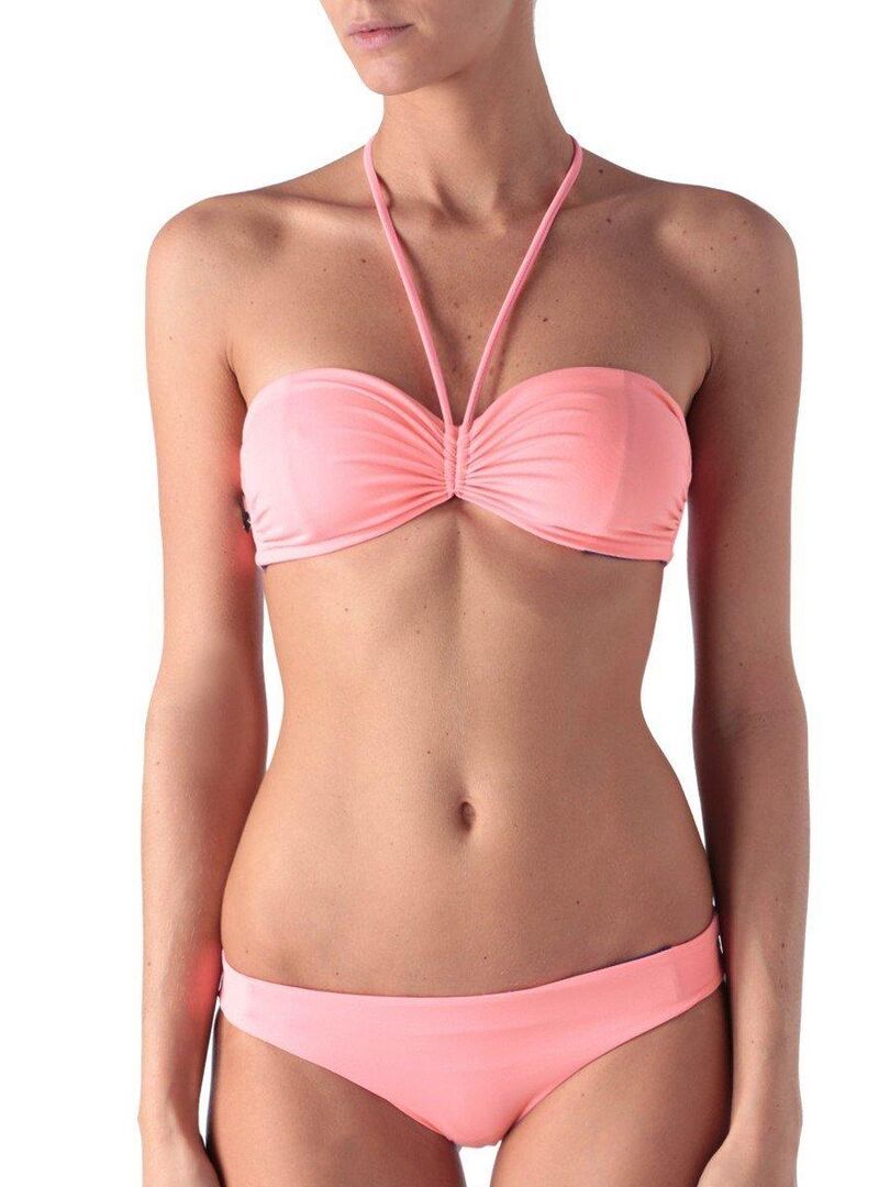 Haut De Bikini Bandeau R Versible Doly Rose Kiabi