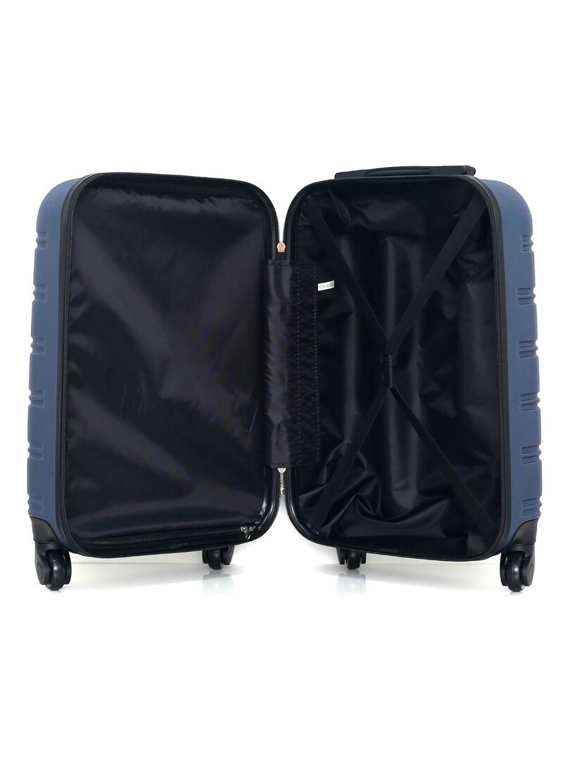 Hero Valise Cabine Abs Renoso Cm Roues Bleu Marine Kiabi