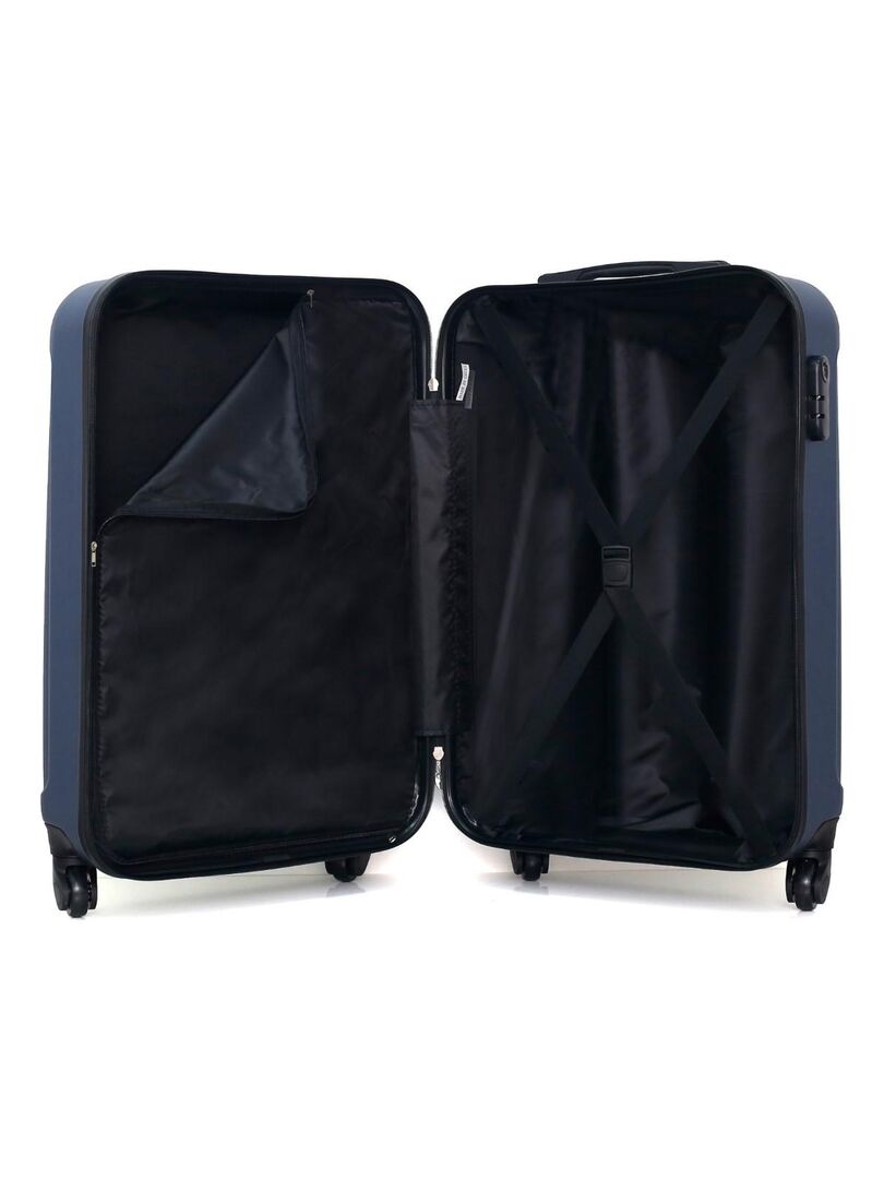 Hero Valise Cabine Abs Vesuvio E Cm Roues Bleu Marine Kiabi