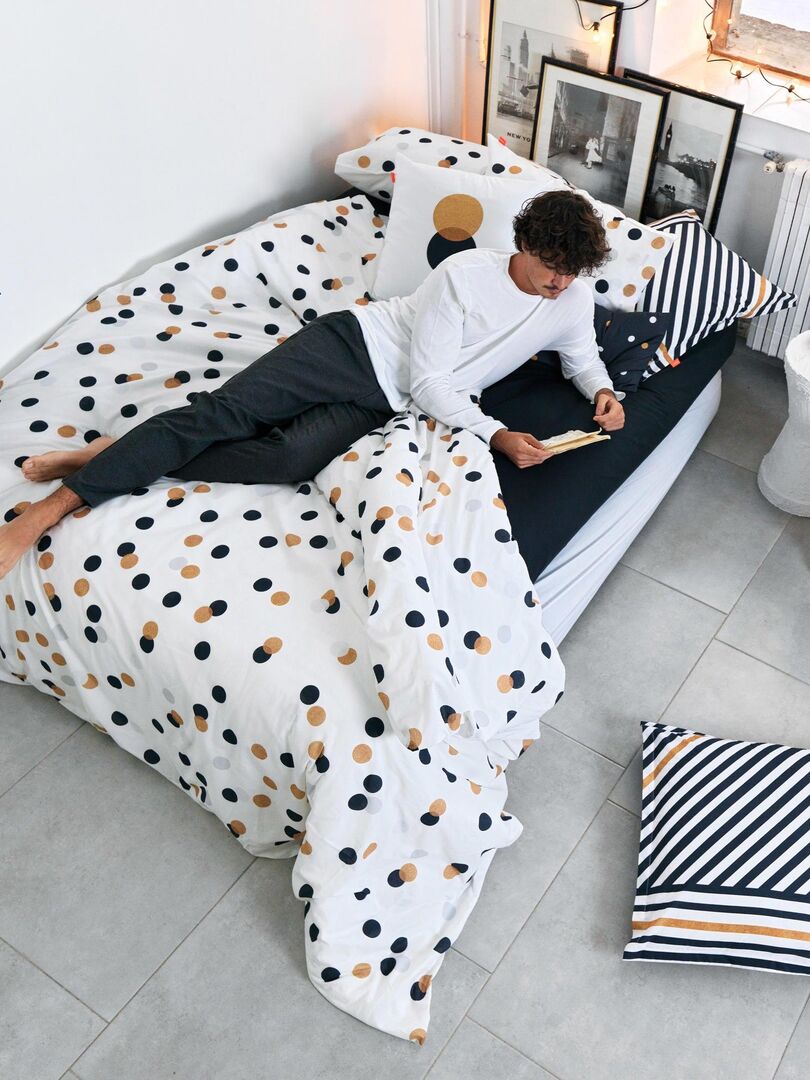 Housse De Couette Golden Dots Happyfriday Blanc Kiabi