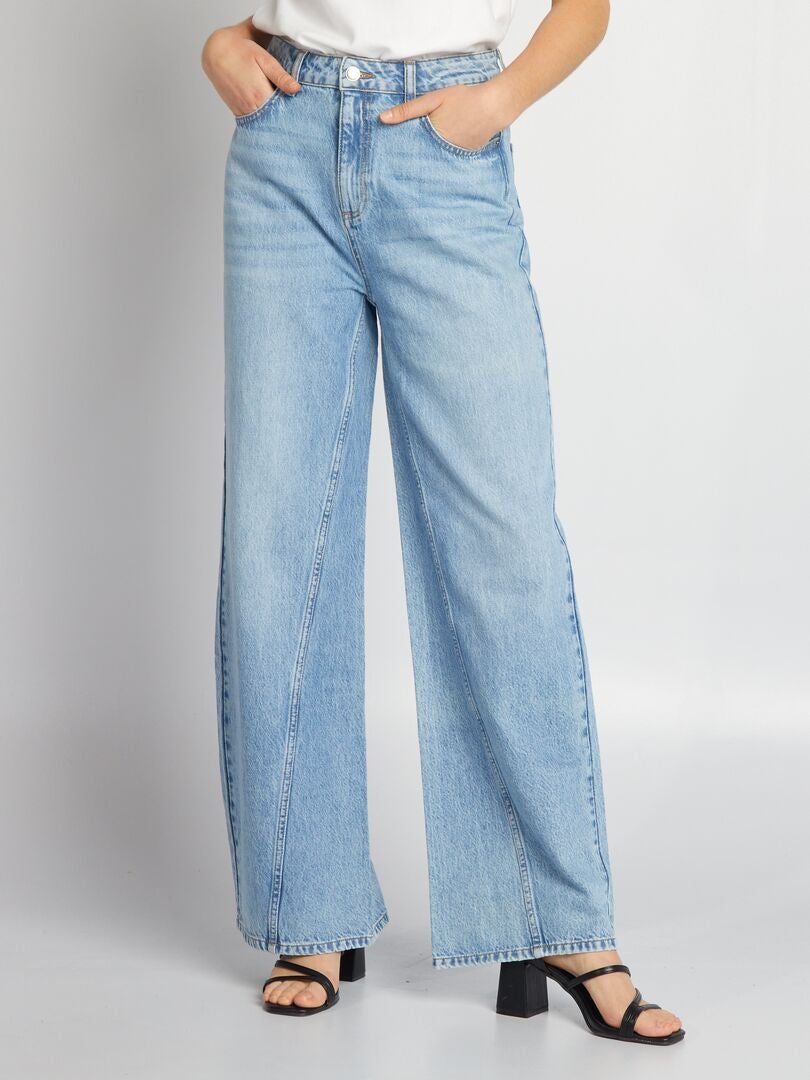 Jean Wide Leg Bleu Kiabi