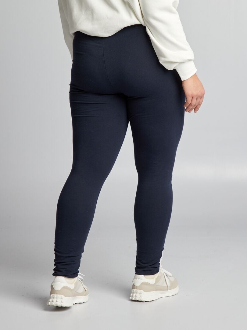 Legging Long En Coton Bleu Marine Kiabi