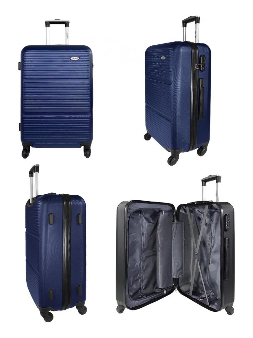 Lot Valises Rigides Dont Valise Cabine Abs Bleu Kiabi Nu