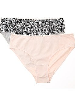Culotte, shorty, string - Lot de 2 culottes en coton