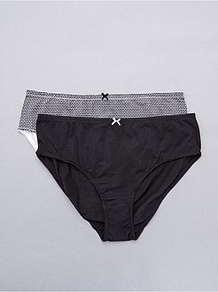 Culotte, shorty, string - Lot de 2 culottes en coton