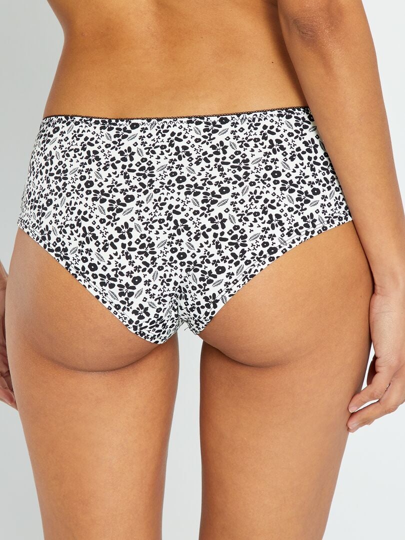 Lot De Shorties Envie De Lingerie Blanc Noir Kiabi