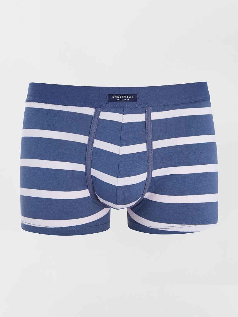 Lot De Boxers Homme Bleu Blanc Kiabi