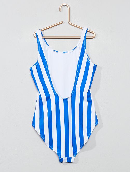 Maillot de bain rayé Fille adolescente bleu Kiabi 10 00