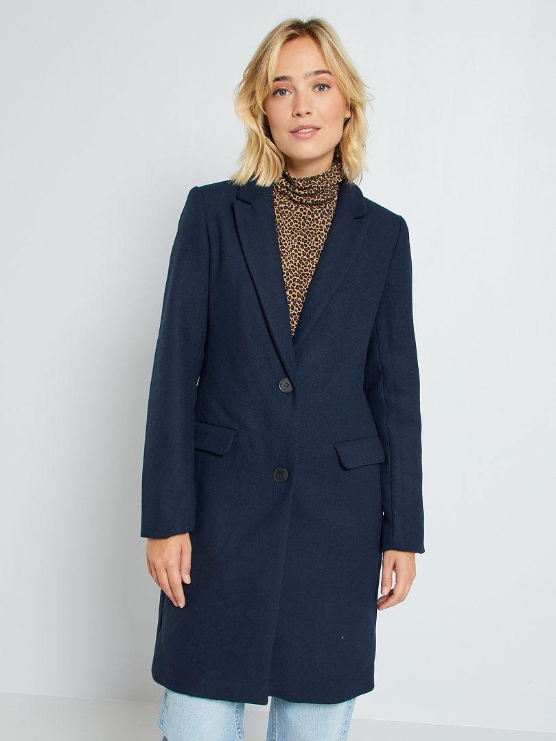 Manteau Lainage Bleu Kiabi 40 00