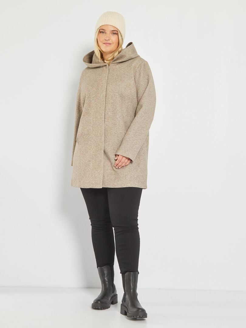 Manteau Long Capuche Only Beige Kiabi