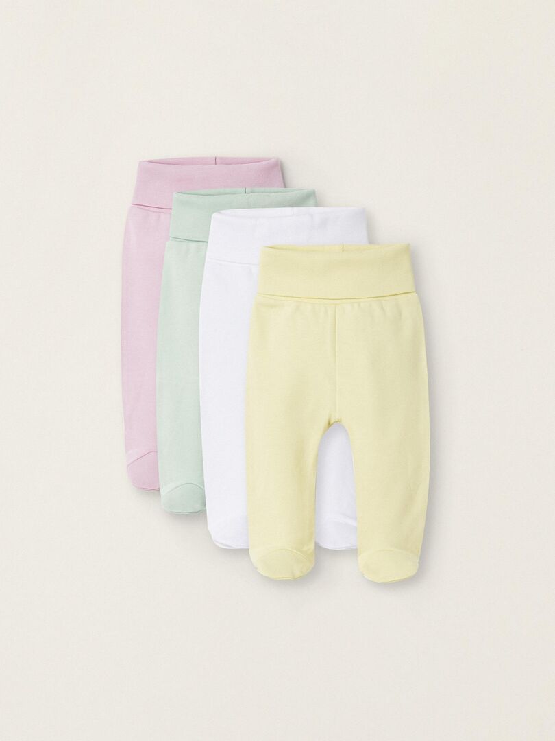 Pack De Quatre Pantalons Avec Pieds Pour Nouveau N Et B B Essentials