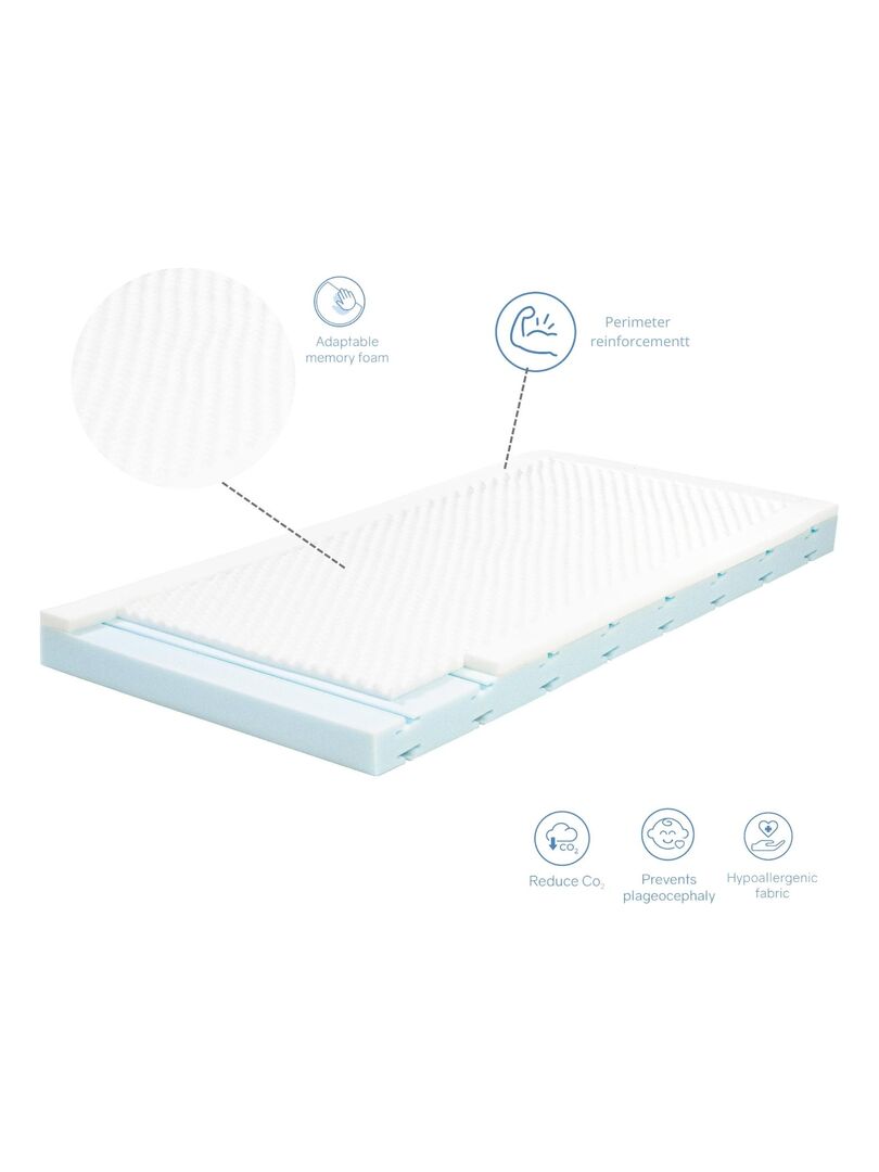 Pack matelas DUO BABY épaisseur 11 cm plan incliné 15º protège