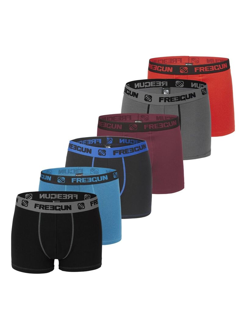 Pack Surprise De Boxers Coton Homme Freegun Noir Kiabi