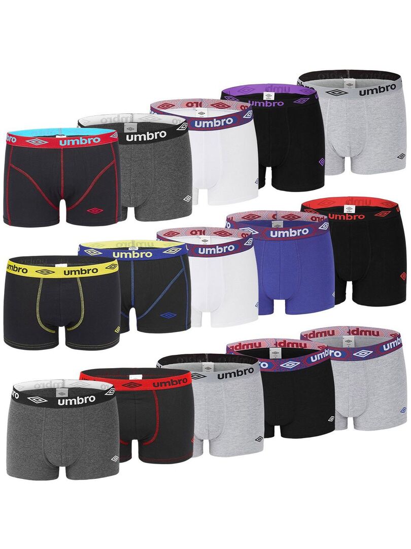 Pack Surprise De Boxers Coton Homme Umbro Bleu Kiabi