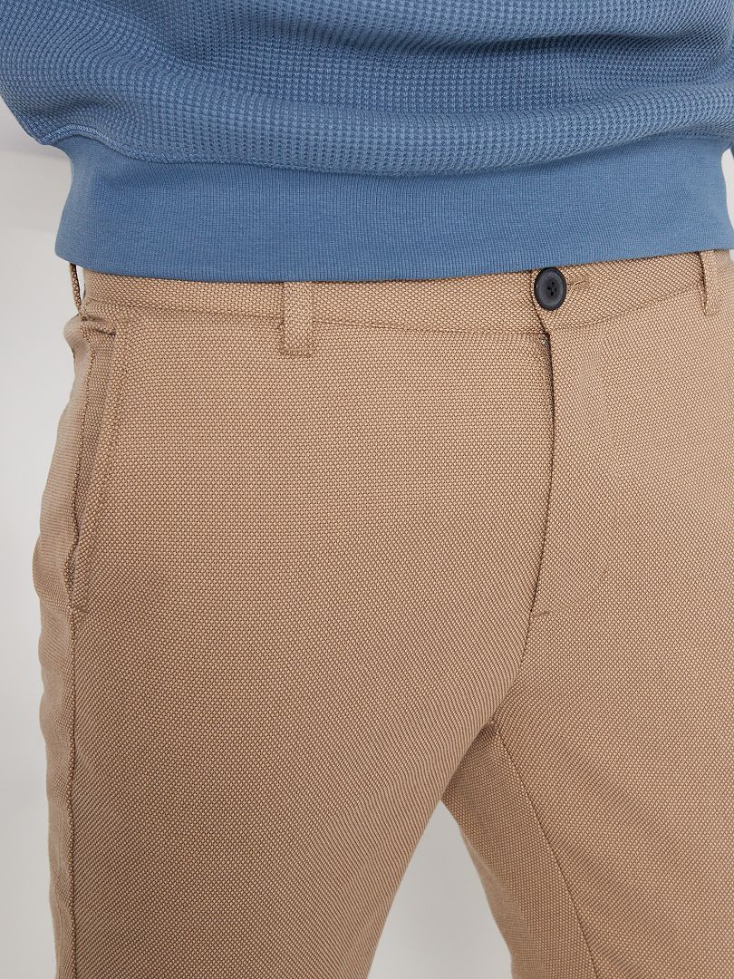 Pantalon Chino Slim Gris Beige Kiabi