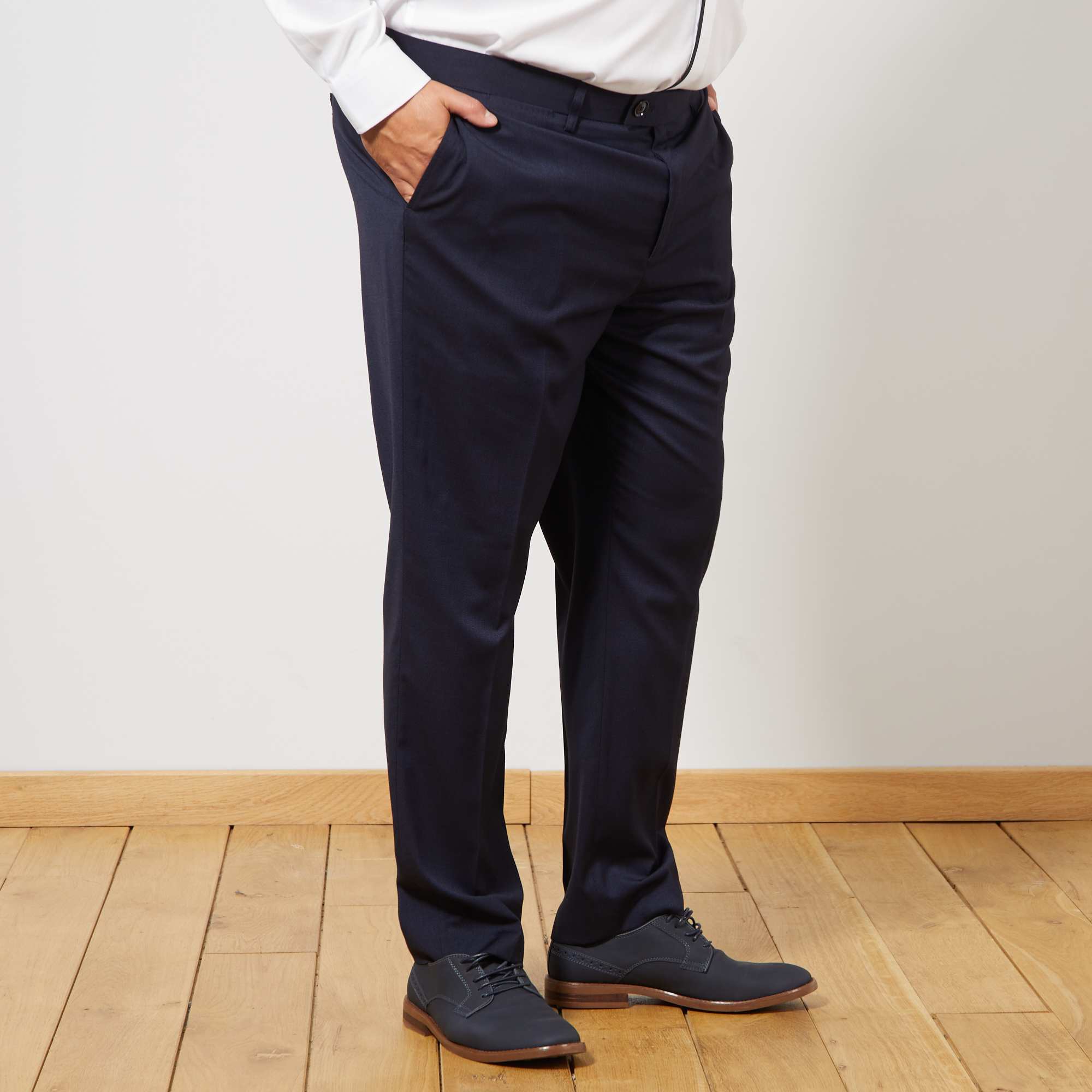 Pantalon De Costume Regular Grande Taille Homme Bleu Kiabi