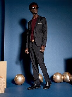 Costume noir , Pantalon de costume slim en twill