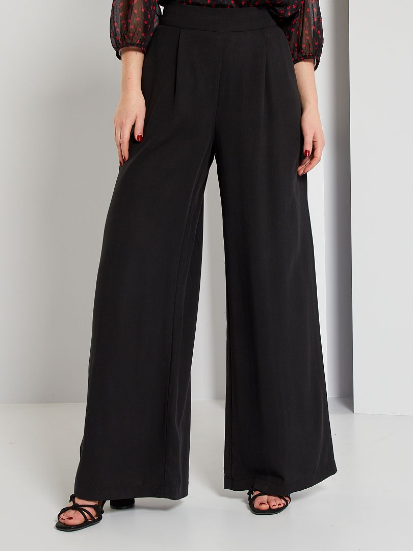 Pantalon Large Noir Kiabi