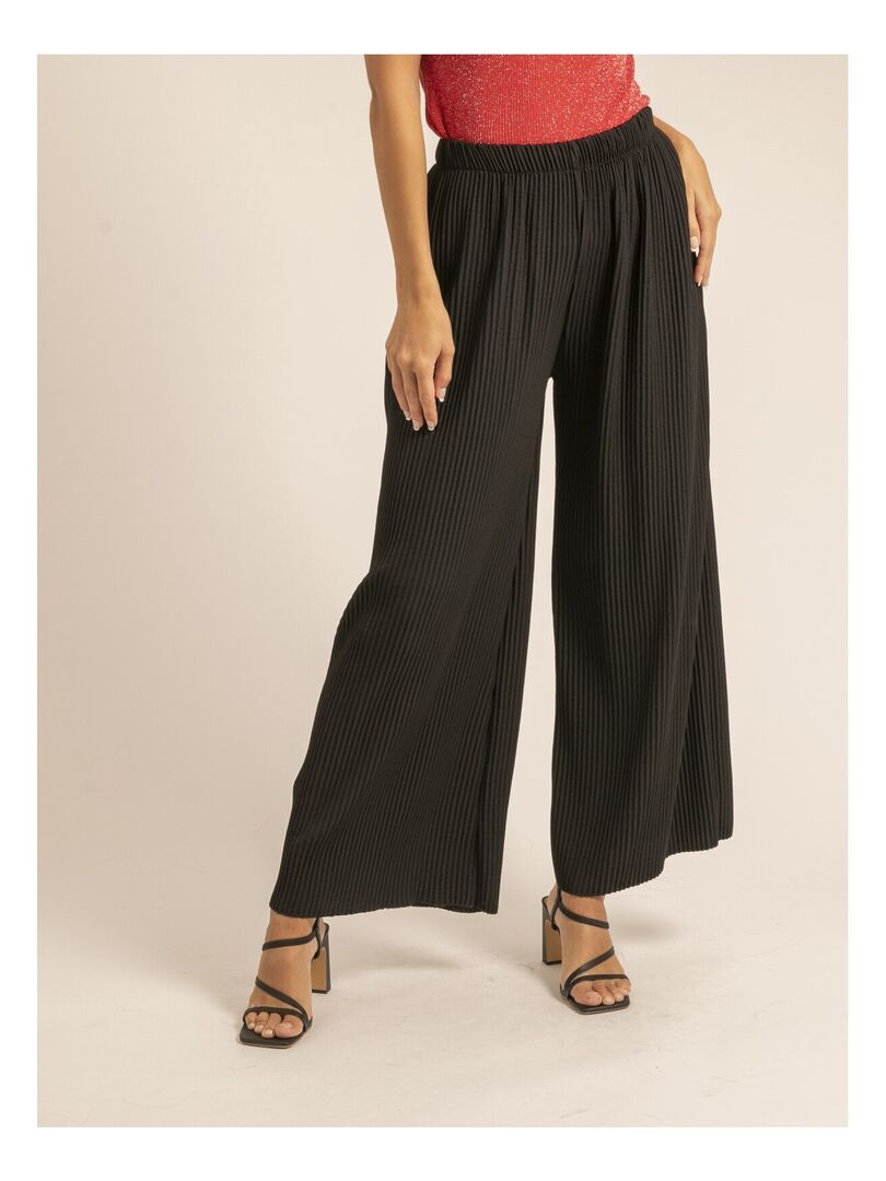 Pantalon Pliss Elou Noir Kiabi