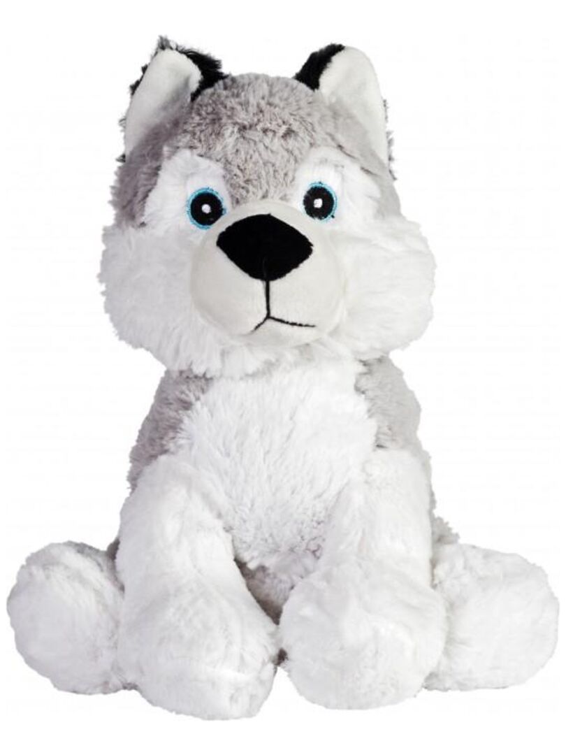 Peluche Bouillotte déhoussable Husky Made in France Blanc Kiabi