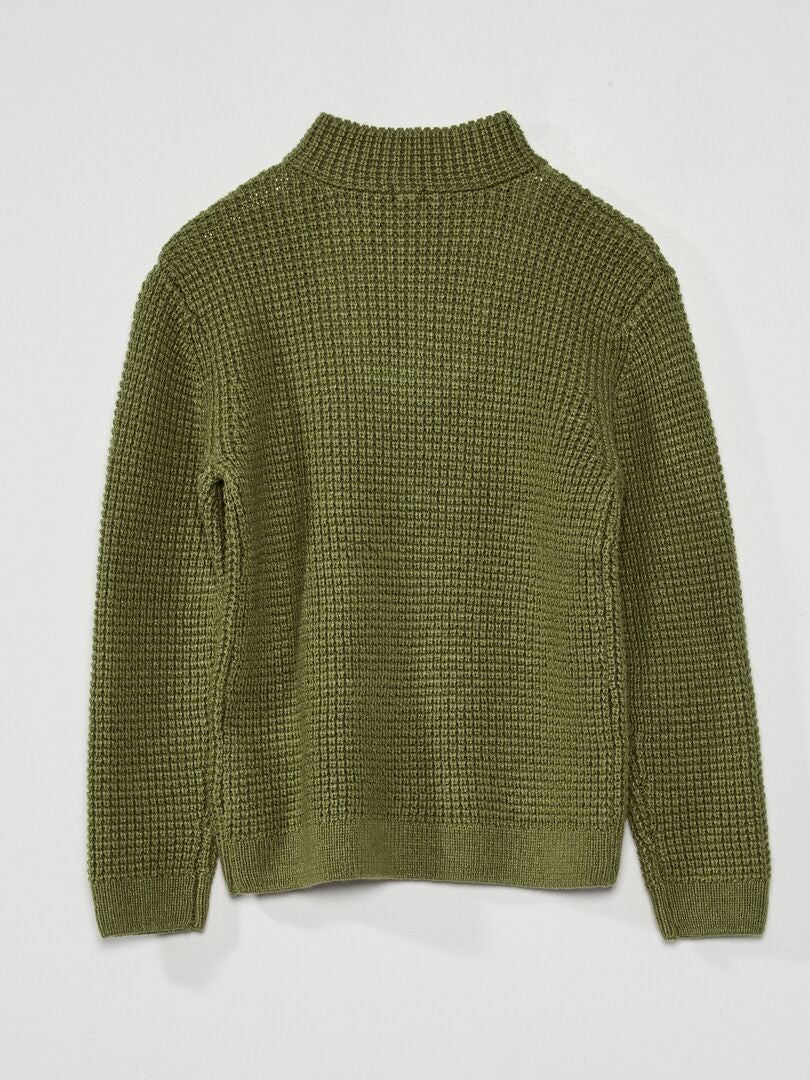 Pull Color Col Camionneur Vert Kiabi