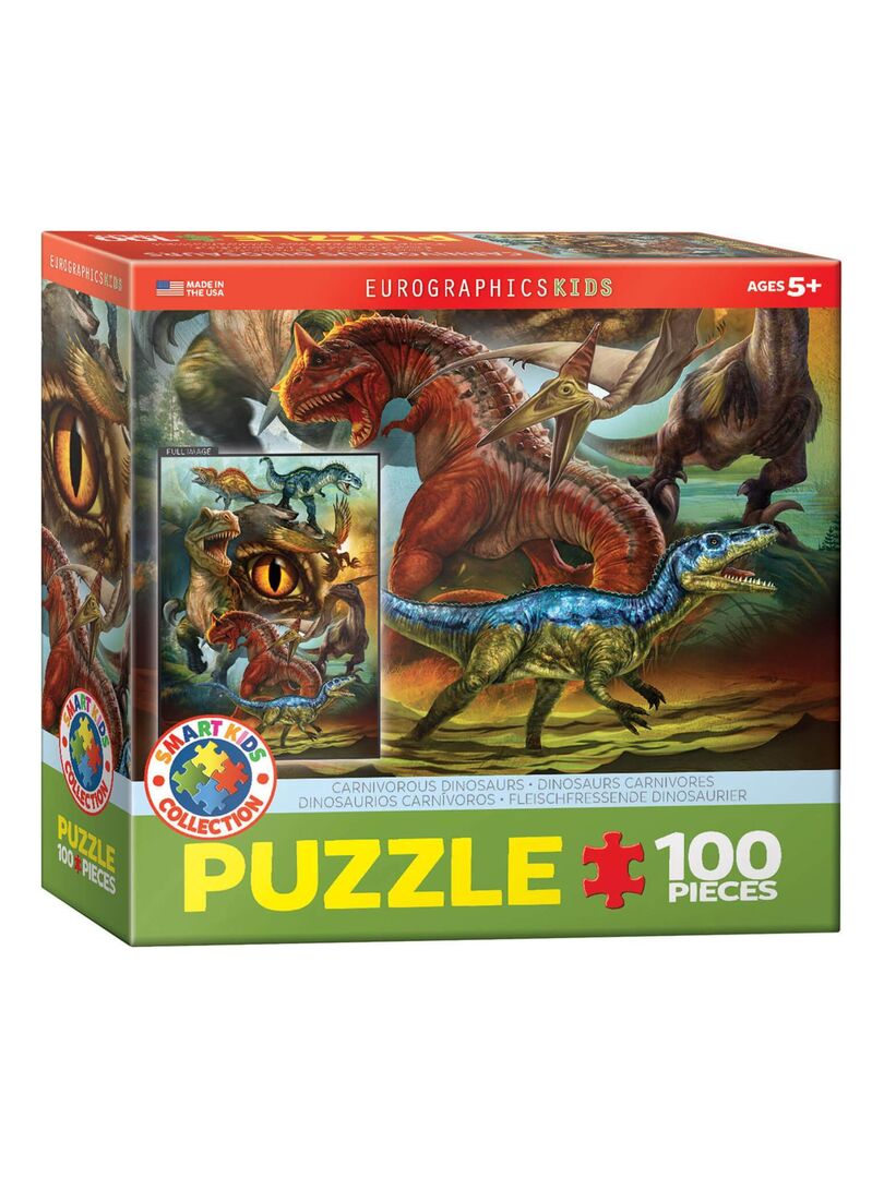 Puzzle 100 pièces Dinosaures carnivores N A Kiabi 14 23