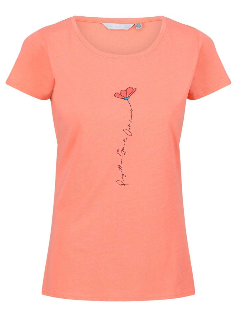 Regatta T Shirt BREEZED Orange Corail Kiabi Nu