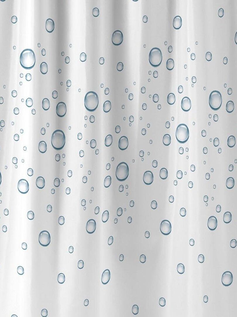 Rideau De Douche Polyester 180x200 Bubble Bleu Kiabi 17 71