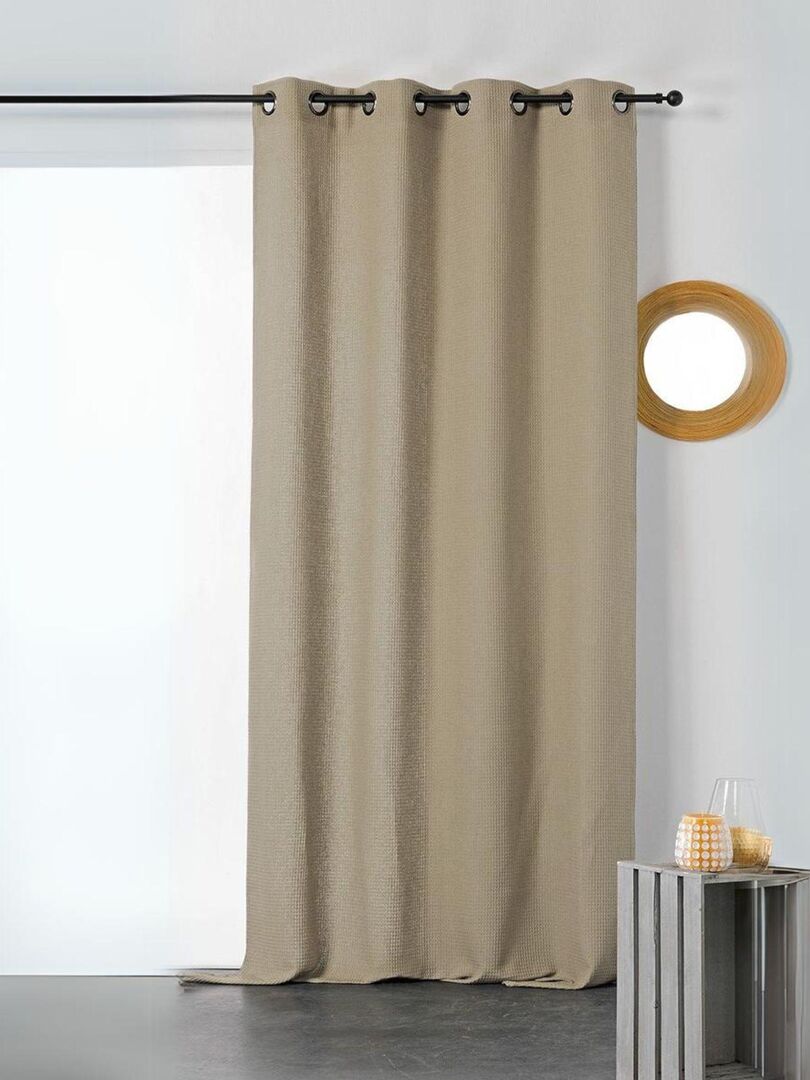 Rideau En Nid D Abeille Taupe Kiabi 65 44