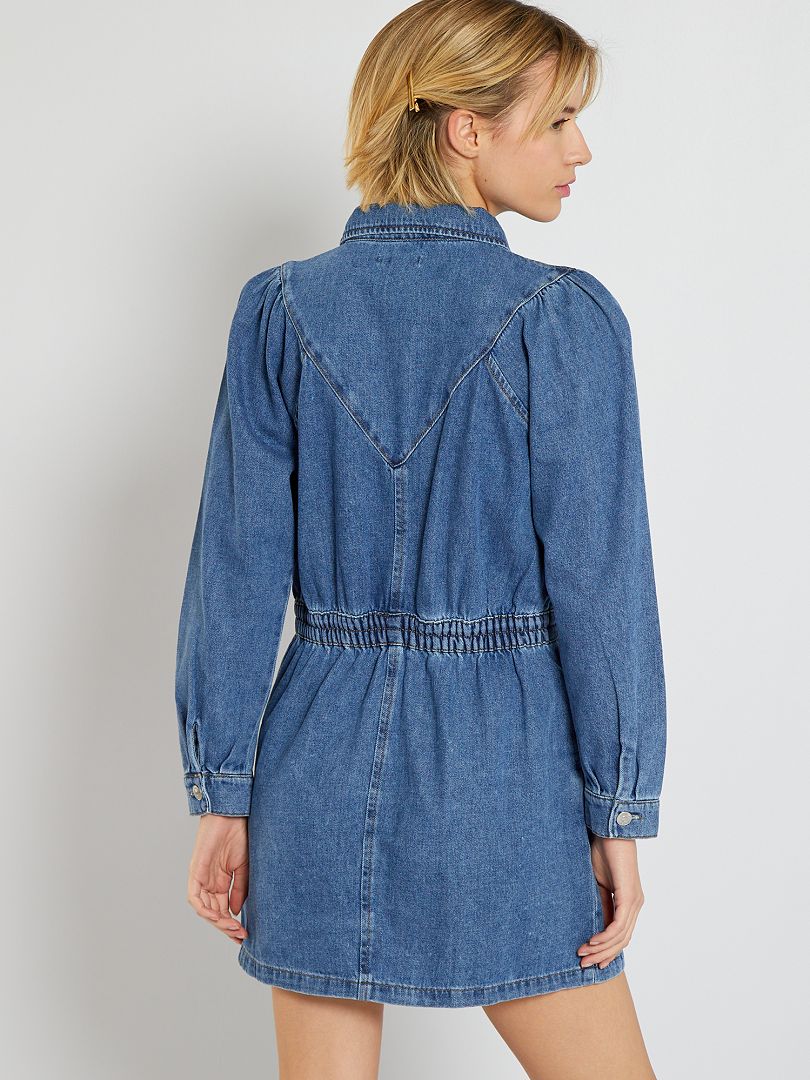 Robe Chemise Denim Bleu Kiabi